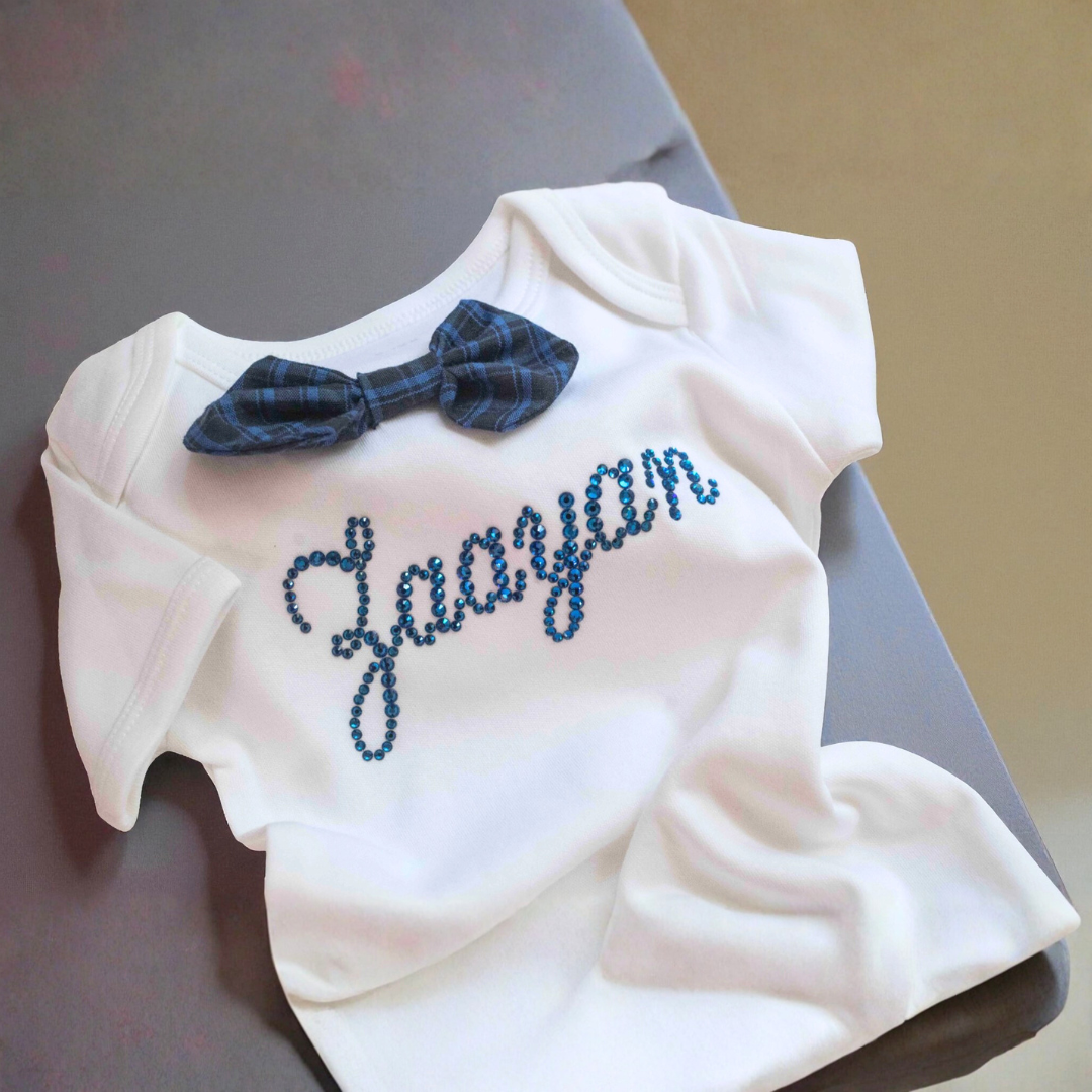 Personalised Bow Tie Onesie - Image 2