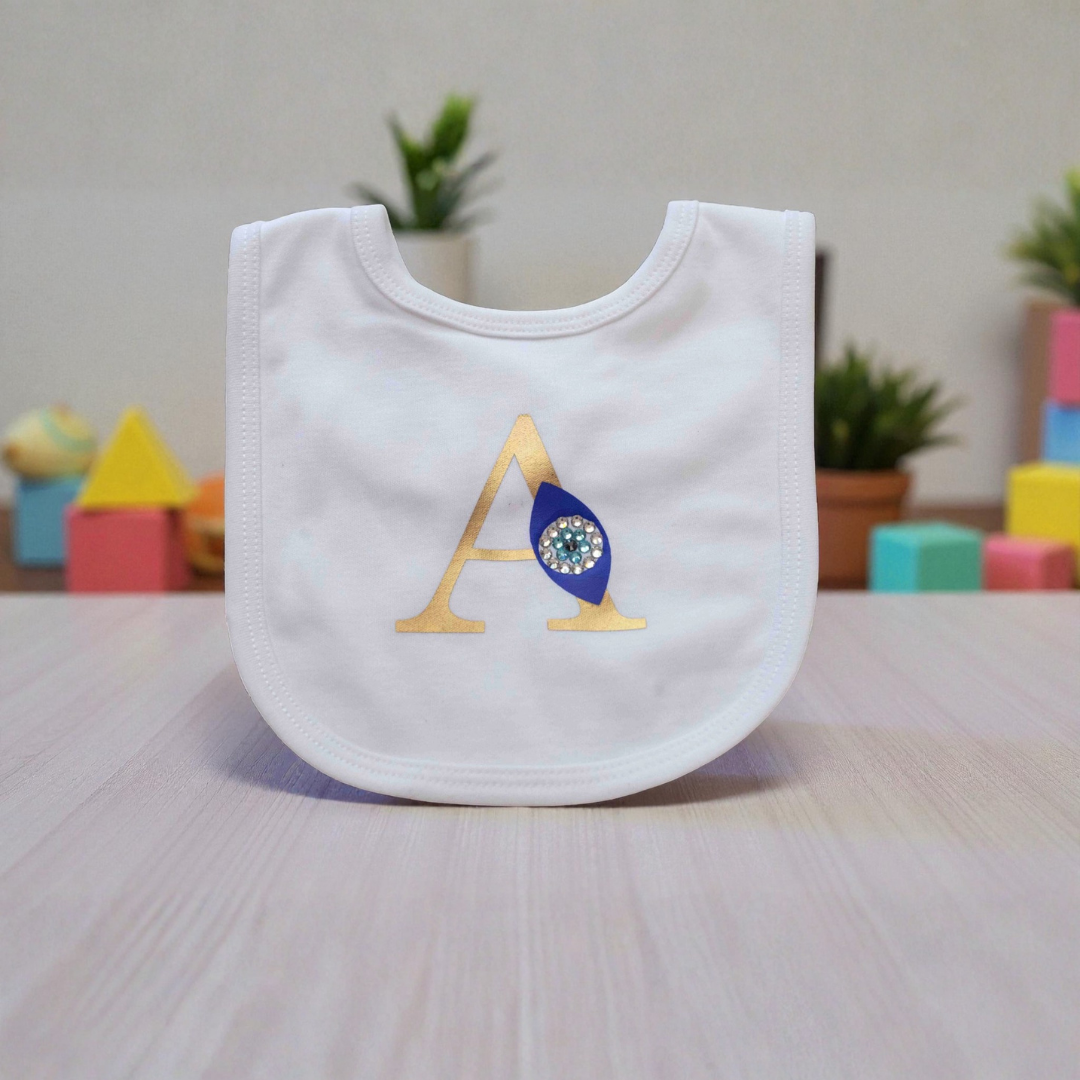 Evil Eye Initial Bib